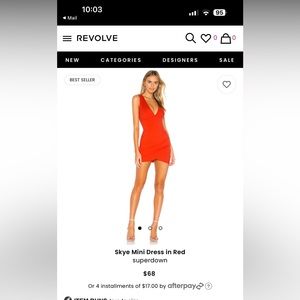 Superdown Skye mini dress in red